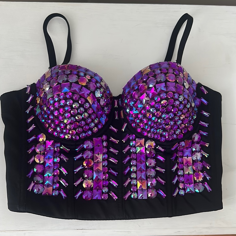 Bejeweled Corset Top